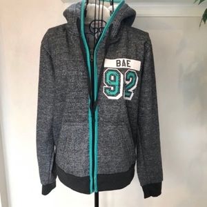 Luscious Cream Full Zip Graphic Hoodie Size M